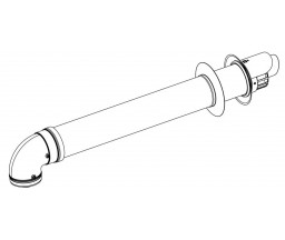 KIT EVACUARE COAXIAL, RIELLO HPR45, D 60/100 mm, L 1000 mm