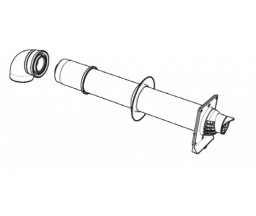 KIT EVACUARE COAXIAL, RIELLO HPR 55-70, D 80/125 mm, L 1000 mm