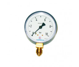 MANOMETRU RADIAL, 0-10 bar, D 80 mm, 1/2"