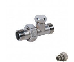 КЛАПАН РАДИАТОРНЫЙ ОТСЕКАЮЩИЙ ПРЯМОЙ, BIANCHI, 1/2 x 3/4" EUROCON