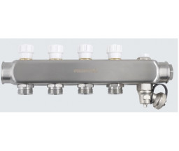 COLECTOR DIN INOX ROMSTAL, CU ROBINETI, 1"x3/4" EUROCON, CU 6 CIRCUITE