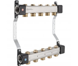 COLECTOR DISTRIBUITOR DIN INOXFLOW RVV, 1" CU 4 CIRC. 3/4" EUROCON