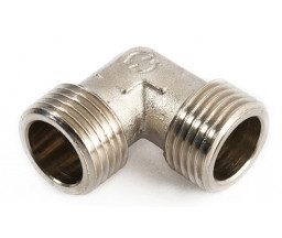 УГОЛ ЛАТУННЫЙ НИКЕЛИРОВАННЫЙ  3/8" НР