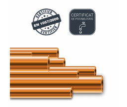 TEAVA CUPRU BARA 3 m, D 22x1 mm