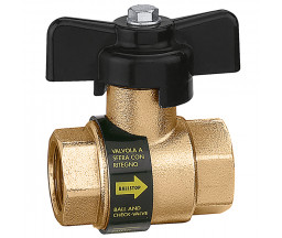 ROBINET SFERA CALEFFI CU SUPAPA DE SENS FLUTURE 3/4" FI-FI