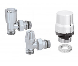 SET ROBINETI CROMAT, TUR, RETUR, CAP TERMOSTATIC, CALEFFI, 1/2" FE