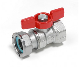 КРАН ШАРОВЫЙ С АМЕРИКАНКОЙ, БАБОЧКА, GIACOMINI, 3/4" ВР-ВР