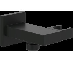 COT CONECTOR CU SUPORT PATRAT, MATT BLACK