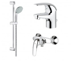 PACHET BATERII GROHE EUROECO (LAVOAR, DUS, SET TEMPESTA 100 1F) 3,8 L/min