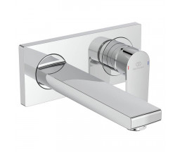 BATERIE PENTRU LAVOAR IDEAL STANDARD EDGE, DUBLA COMANDA, DE PERETE, MONTAJ ASCUNS, PIPA 19 cm, CROM