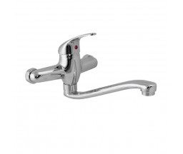 СМЕСИТЕЛЬ ДЛЯ УМЫВАЛЬНИКА KRONER NICO, НАСТЕННЫЙ МОНТАЖ, ХРОМ, 3,8 L/min