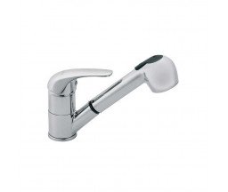 BATERIE PENTRU BUCATARIE KRONER SYLVA CU DUS EXTRACTIBIL, CROM, 3,8 L/min