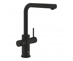 СМЕСИТЕЛЬ ДЛЯ КУХНИ GROHE MINTA С ПОДКЛЮЧЕНИЕМ К ФИЛЬТРУ, ВЫДВИЖНОЙ ДУШ, PHANTOM BLACK