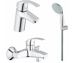 PACHET BATERII GROHE EUROSMART NEW - LAVOAR, CADA/DUS, SET TEMPESTA 100 2F, 3,8 L/min