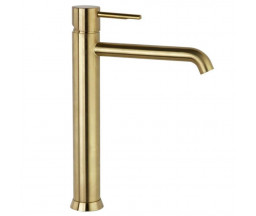 СМЕСИТЕЛЬ ДЛЯ УМЫВАЛЬНИКА RAMON SOLER ODISEA, ВЫСОКИЙ, ПОТЕРТОЕ ЗОЛОТО