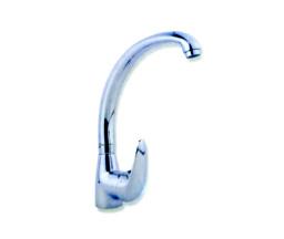 BATERIE PENTRU BUCATARIE KRONER VERIS, PIPA LEBADA, CROM, 3,8 L/min