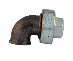 УГОЛОК С АМЕРИКАНКОЙ ЧУГУННЫЙ ОЦИНКОВАННЫЙ 1/2" ВР-ВР