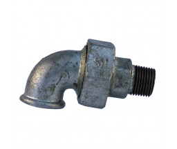 УГОЛОК С АМЕРИКАНКОЙ ЧУГУННЫЙ ОЦИНКОВАННЫЙ 3/4" НР-ВР