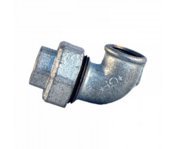 УГОЛОК С АМЕРИКАНКОЙ ЧУГУННЫЙ ОЦИНКОВАННЫЙ GF 1/2" ВР-ВР