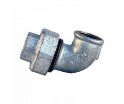 УГОЛОК С АМЕРИКАНКОЙ ЧУГУННЫЙ ОЦИНКОВАННЫЙ GF 1" ВР-ВР