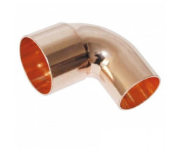 ОТВОД ПОД ПАЙКУ ДЛЯ МЕДНЫХ ТРУБ, 90 ГРАДУСОВ, D 15 mm НВ