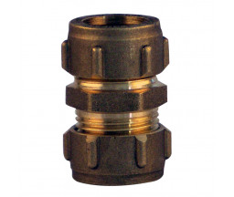 RACORD DREPT DUBLU COMPRESIUNE CUPRU D 22 mm