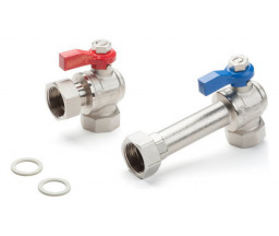 ROBINET COLTAR CU SFERA PENTRU DISTRIBUITOR REHAU INOX  G1", SET 2 BUCATI