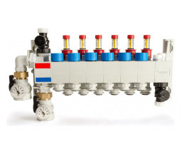 COLECTOR POLIMER CU DEBITMETRE REHAU HKV S 17 CU 8 CIRCUITE