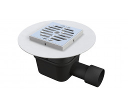 SIFON PARDOSEALA PEHD CU GRATAR ABS-CROMAT D 40/50x80 mm