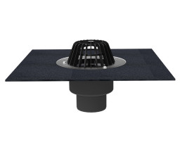 КРОВЕЛЬНАЯ ВОРОНКА С БИТУМНЫМ ПОЛОТНОМ, HL62/1, DN110