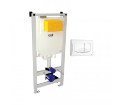 PACHET 3 IN 1 REZERVOR WC INCASTRAT OLI DIAMANTE EVO250 - CADRU, PLACA COMANDA RIVER DUBLA, ALBA