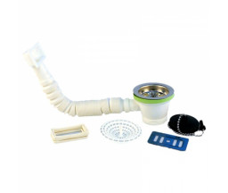 COLOANA PENTRU BUCATARIE CU VENTIL, CU GRATAR DE INOX, 1 1/2"x70 mm