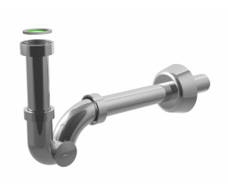 SIFON LAVOAR/BIDEU, TIP S CU INSPECTIE, CROMAT, D 1 1/4"x32x120-200 mm