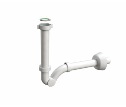 SIFON LAVOAR/BIDEU TIP S CU INSPECTIE, PP ALB, D 1 1/4"x32x180-280 mm