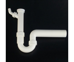 SIFON PENTRU SPALATOR VIEGA, TIP S, CU RACORDAREA LA MASINA DE SPALAT, PP ALB 1 1/2"x50