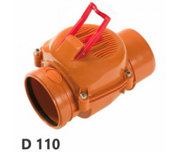 ОБРАТНЫЙ КЛАПАН КАНАЛИЗАЦИОННЫЙ ПВХ, D 110 mm