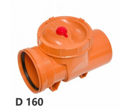 ОБРАТНЫЙ КЛАПАН КАНАЛИЗАЦИОННЫЙ ПВХ, D 200 mm