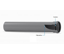 TEAVA CANALIZARE PP VALROM D 125 mm, L 500 mm