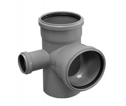 RAMIFICATIE DUBLA REDUSA COLT CANALIZARE PP VALSIR, 67 GRADE, D 110x110x50 mm SX