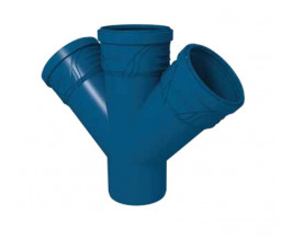 КРЕСТОВИНА ОДНОПЛОСКОСТНАЯ PP S LINE, 45 ГРАДУСОВ, D 110x110x110 mm