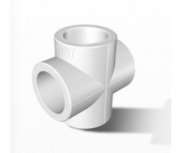 КРЕСТОВИНА PP-R FIRAT, БЕЛАЯ, D 40 mm