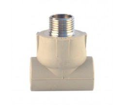 ТРОЙНИК PP-R FIRAT, СЕРЫЙ, D 20x1/2"x20 НР