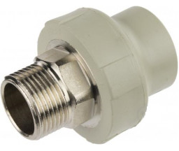 СОЕДИНИТЕЛЬ PP-R FIRAT, СЕРЫЙ, D 32x1" НР