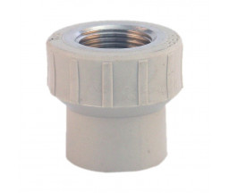 СОЕДИНИТЕЛЬ PP-R FIRAT, СЕРЫЙ, D 25x1/2" ВР