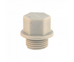 ЗАГЛУШКА С РЕЗЬБОЙ PP-R FIRAT, СЕРАЯ, D 20x1/2" НР