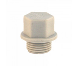 ЗАГЛУШКА С РЕЗЬБОЙ PP-R FIRAT, СЕРАЯ, D 25x3/4" НР