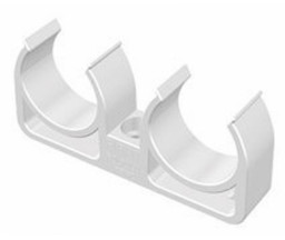 ХОМУТ ДВОЙНОЙ СЕРЫЙ, ДЛЯ ТРУБ PP-R, FIRAT, D 25 mm, 10 ШТУК