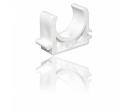 ХОМУТ ОДИНАРНЫЙ БЕЛЫЙ, ДЛЯ ТРУБ PP-R, FIRAT, D 32 mm