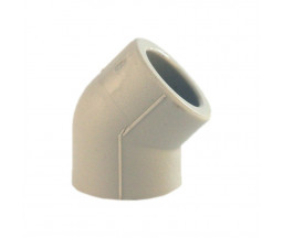 УГОЛ PP-R FIRAT, СЕРЫЙ, 45 ГРАДУСОВ, D 20 mm