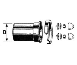 KIT CONECTOR SCURGERE VAS WC VALSIR CU DOP ALB MASCARE SURUBURI PRINDERE, D 110 mm